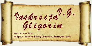 Vaskrsija Gligorin vizit kartica
